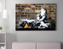 Wallity WY25 Banksy Lienzo Decorativo Enmarcado 50 x 70 cm
